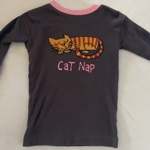Pj top for little girl cat lover